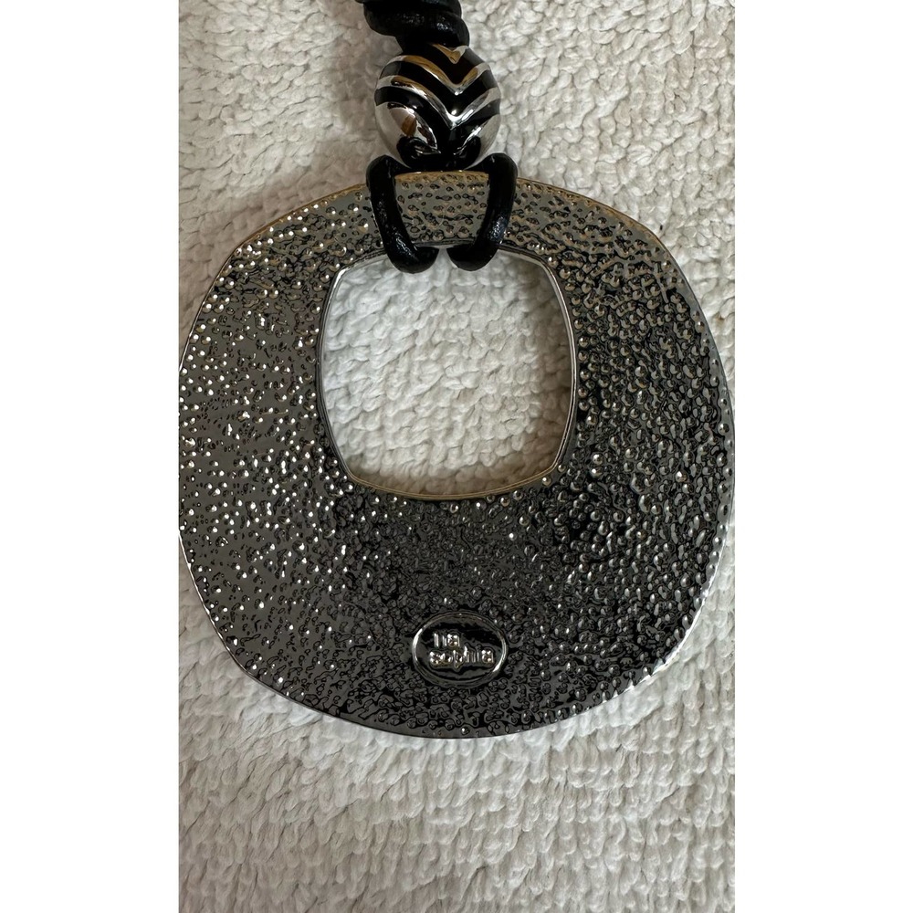K530 Black & Silver Tone “Vibe” Necklace, With Box NEW! - Picture 11 of 11